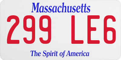MA license plate 299LE6