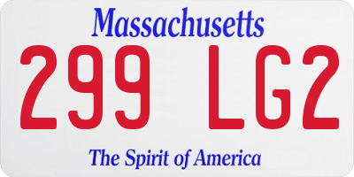 MA license plate 299LG2