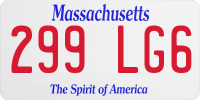 MA license plate 299LG6