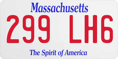 MA license plate 299LH6