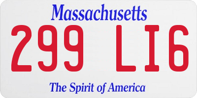 MA license plate 299LI6