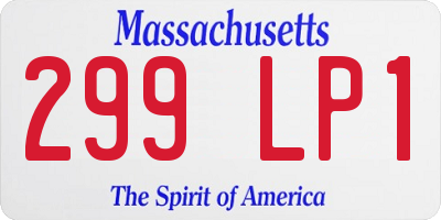 MA license plate 299LP1