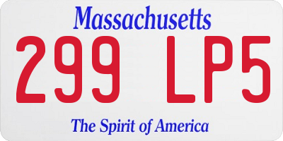 MA license plate 299LP5