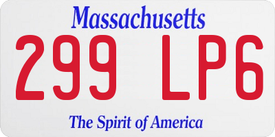 MA license plate 299LP6