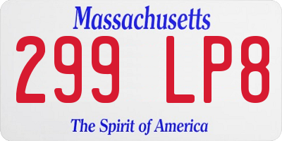 MA license plate 299LP8