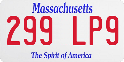 MA license plate 299LP9