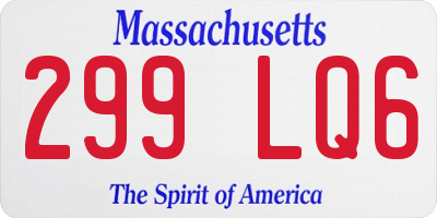 MA license plate 299LQ6