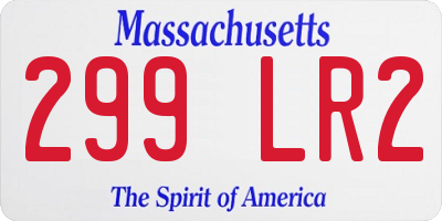 MA license plate 299LR2