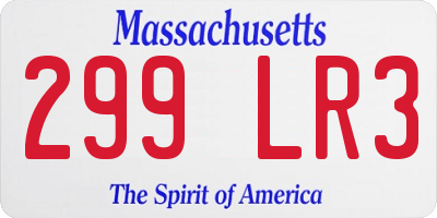 MA license plate 299LR3