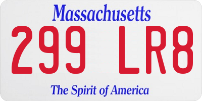 MA license plate 299LR8