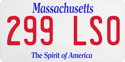 MA license plate 299LS0