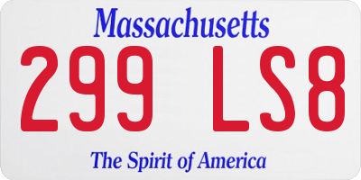 MA license plate 299LS8