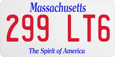MA license plate 299LT6