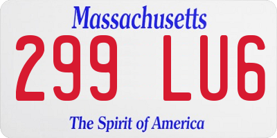 MA license plate 299LU6