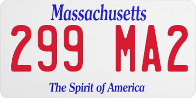 MA license plate 299MA2