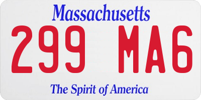 MA license plate 299MA6