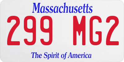 MA license plate 299MG2