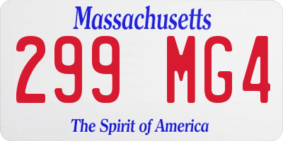 MA license plate 299MG4