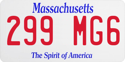 MA license plate 299MG6