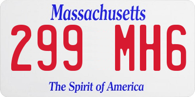 MA license plate 299MH6