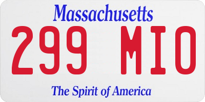 MA license plate 299MI0