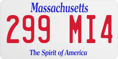 MA license plate 299MI4