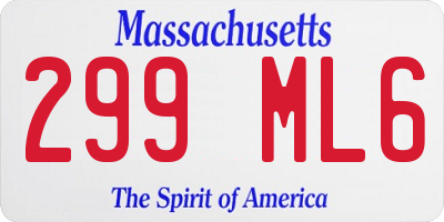 MA license plate 299ML6