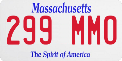 MA license plate 299MM0
