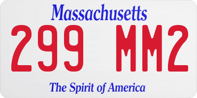 MA license plate 299MM2