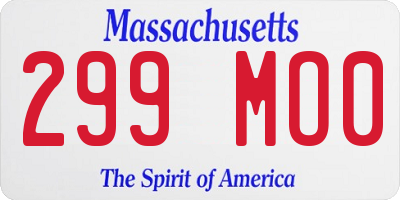 MA license plate 299MO0