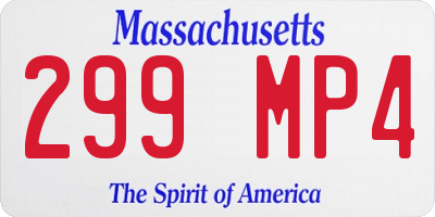 MA license plate 299MP4