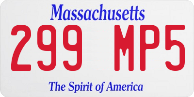 MA license plate 299MP5