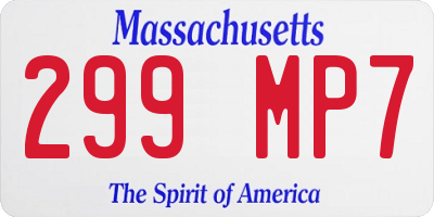 MA license plate 299MP7