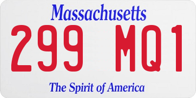 MA license plate 299MQ1