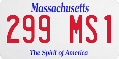 MA license plate 299MS1