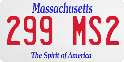 MA license plate 299MS2