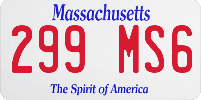 MA license plate 299MS6