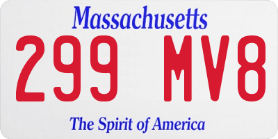 MA license plate 299MV8