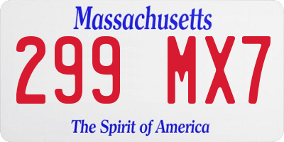 MA license plate 299MX7