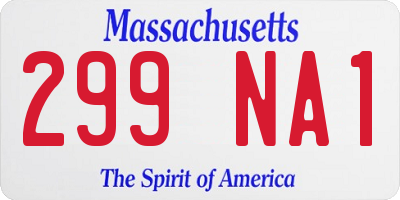 MA license plate 299NA1
