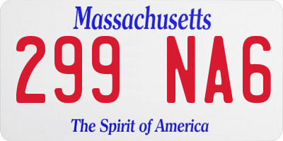 MA license plate 299NA6