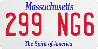 MA license plate 299NG6