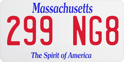 MA license plate 299NG8
