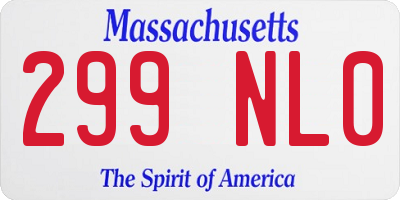MA license plate 299NL0