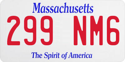 MA license plate 299NM6