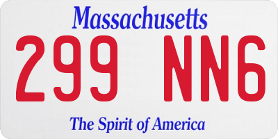 MA license plate 299NN6
