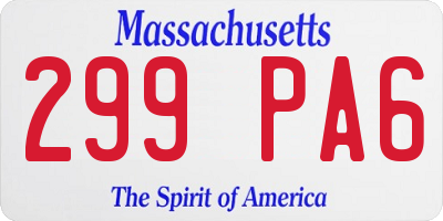 MA license plate 299PA6