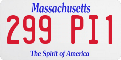 MA license plate 299PI1