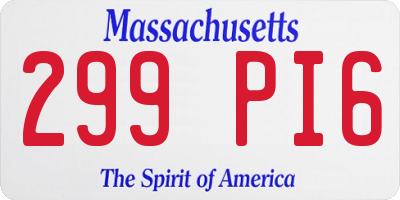 MA license plate 299PI6