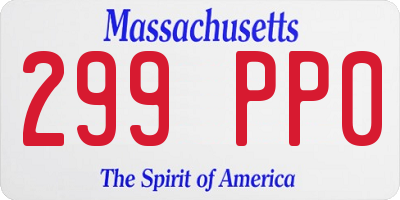 MA license plate 299PP0
